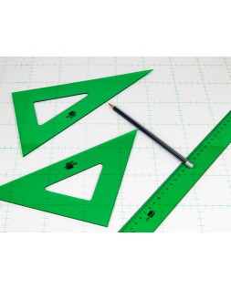 Escuadra liderpapel 25 cm acrilico verde