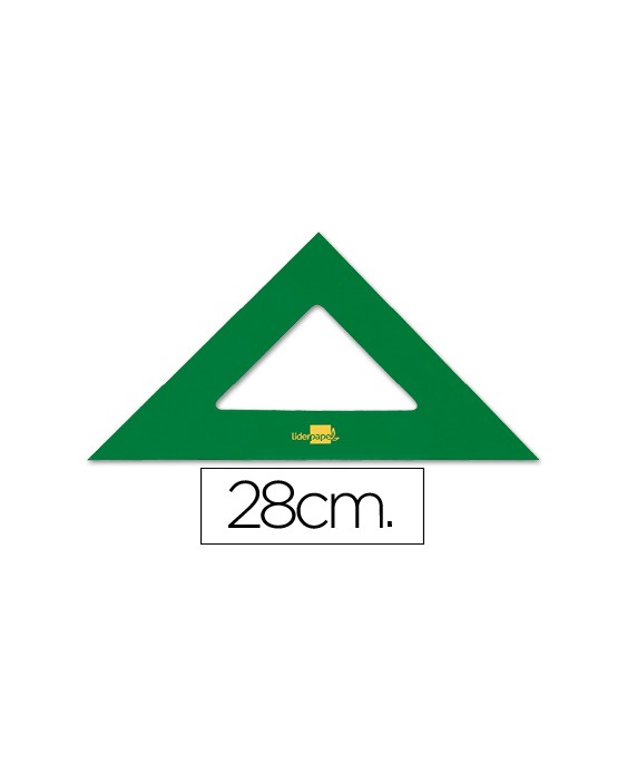 Escuadra liderpapel 28 cm acrilico verde