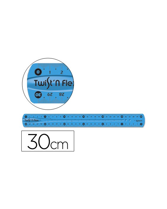 Regla maped plastico flexible de 30 cm colores surtidos
