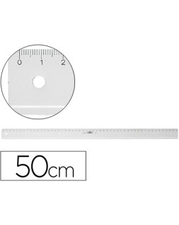 Regla m+r 50 cm plastico transparente