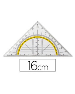 Escuadra liderpapel geometria 16 cm plastico cristal