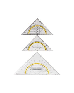 Escuadra liderpapel geometria 16 cm plastico cristal