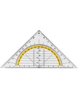 Escuadra liderpapel geometria 16 cm plastico cristal