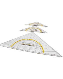 Escuadra liderpapel geometria 16 cm plastico cristal