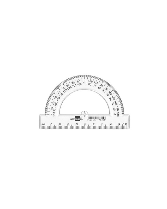 Semicirculo liderpapel 10 cm plastico