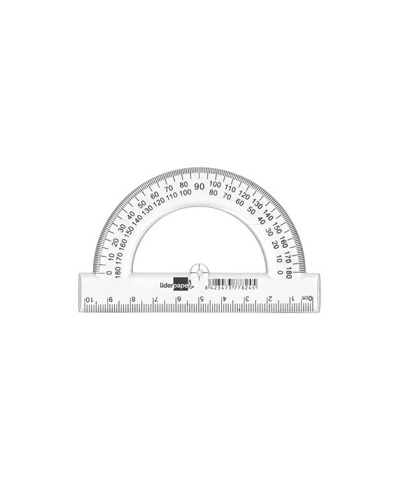 Semicirculo liderpapel 10 cm plastico