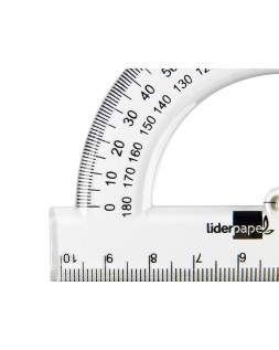 Semicirculo liderpapel 10 cm plastico