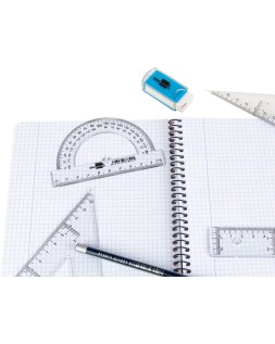 Semicirculo liderpapel 10 cm plastico