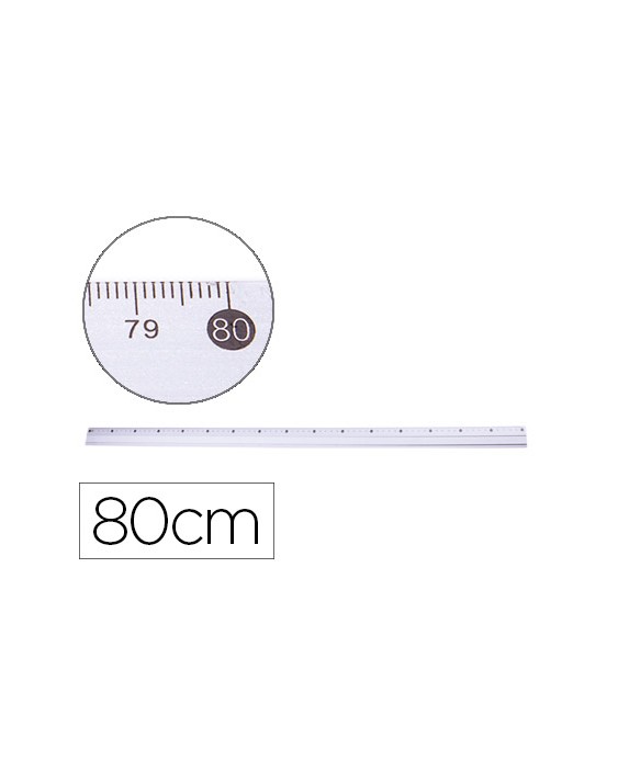 Regla q-connect metalica aluminio 80 cm
