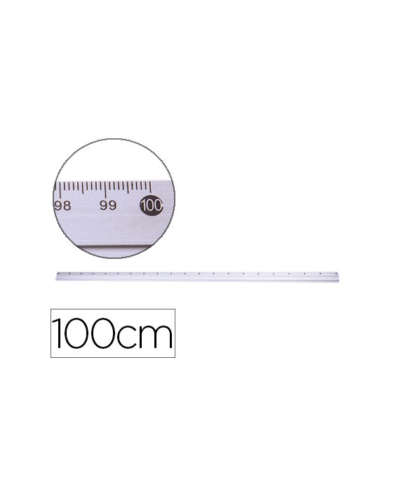 Regla q-connect metalica aluminio 100 cm