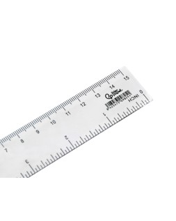 Regla liderpapel plastico cristal 15 cm