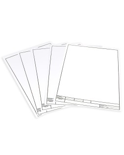 Papel dibujo liderpapel 210x297mm 150g/m2 con cajetin para datos