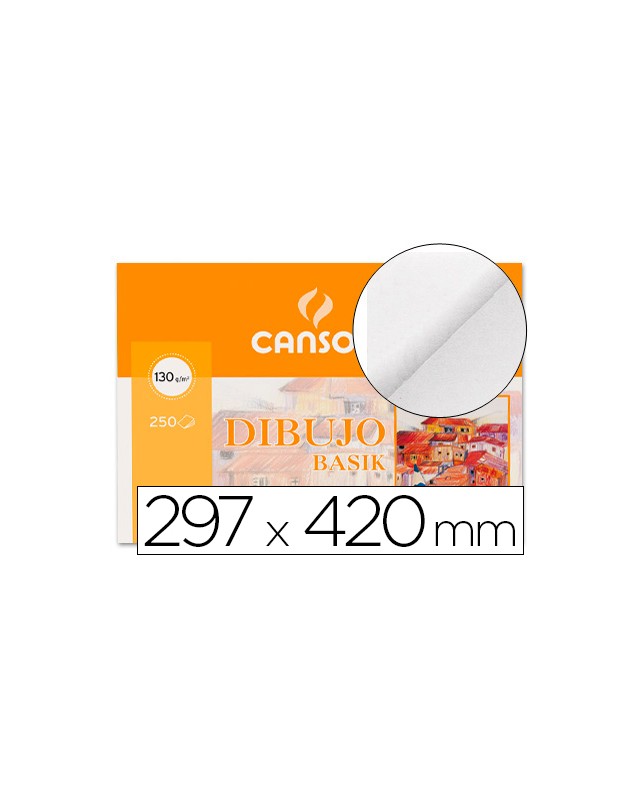Papel dibujo basik 297x420 130 gr sin recuadro