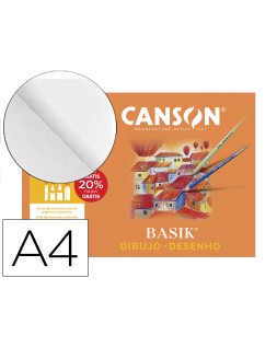 Papel dibujo basik din a4 sin recuadro 130 gramos minipack de 10 hojas