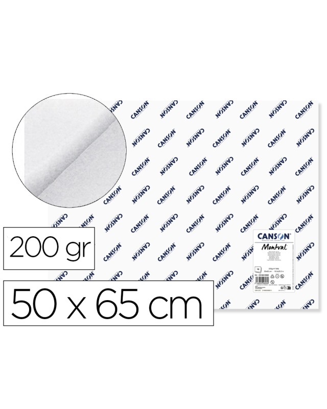 Papel acuarela montval 50x65 cm 200 gr unidad