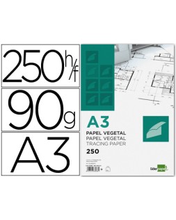 Papel vegetal liderpapel 90gr 297x420mm