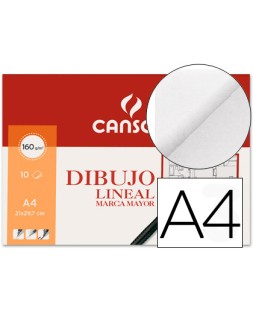 Papel dibujo marca mayor 160gr din a4 minipack de 10 hojas