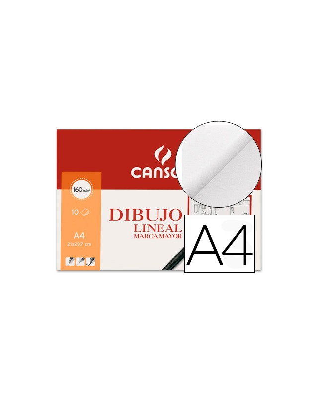 Papel dibujo marca mayor 160gr din a4 minipack de 10 hojas