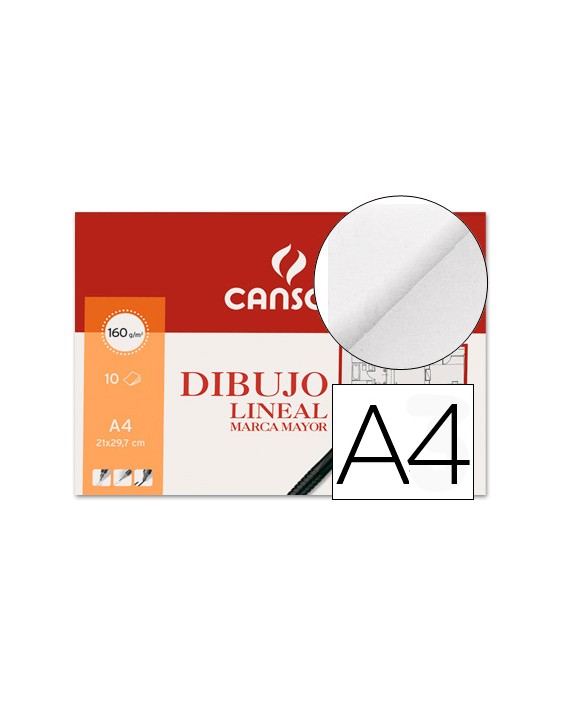 Papel dibujo marca mayor 160gr din a4 minipack de 10 hojas