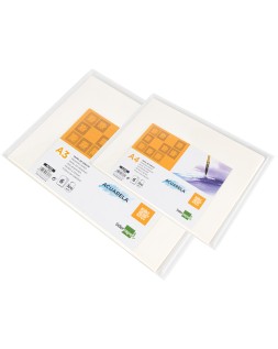 Papel dibujo liderpapel 210x297mm 300g/m2 acuarela pack de 6 hojas