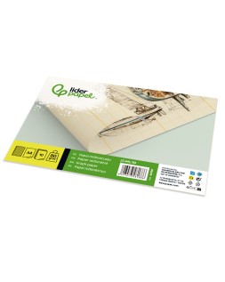 Papel dibujo liderpapel 210x297mm 80g/m2 milimetrado pack de 10 hojas
