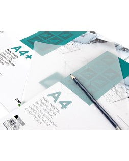 Papel vegetal liderpapel a4 70gr 210x297mm sobre de 12 hojas