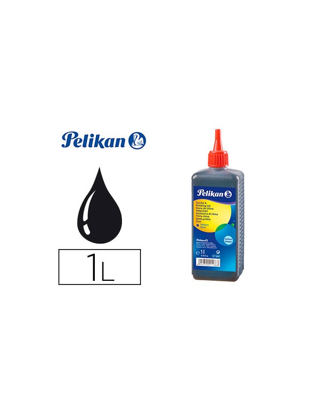 Tinta china pelikan negra bote 1 litro
