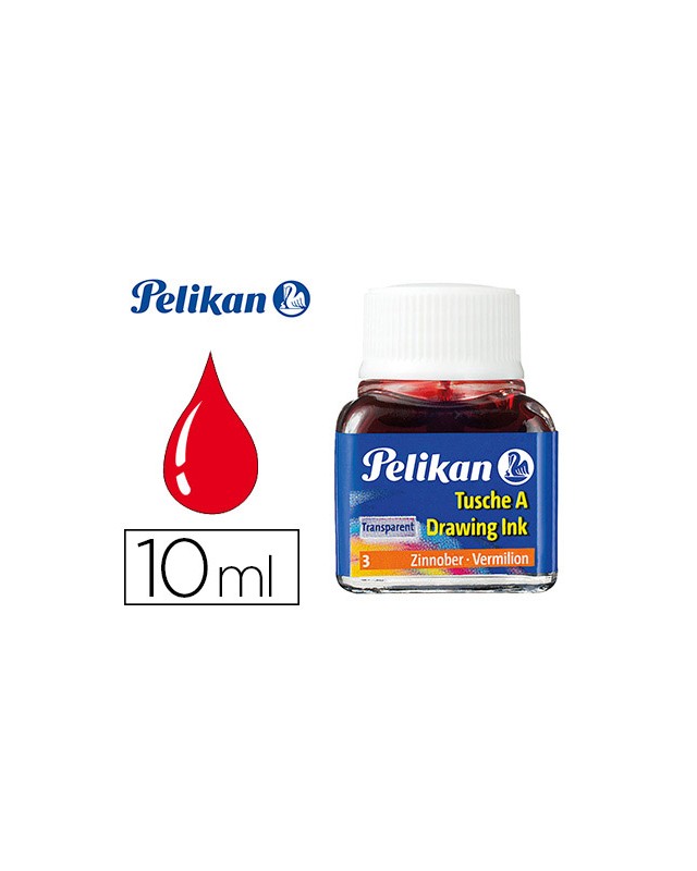 Tinta china pelikan bermellon bote de 10 ml