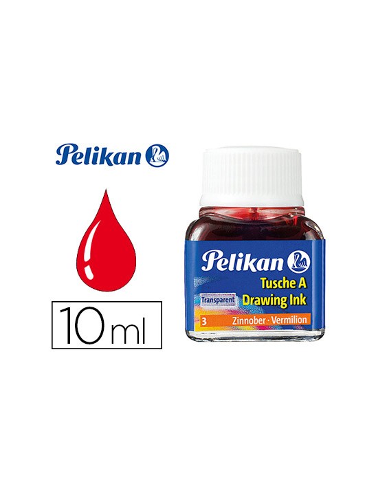 Tinta china pelikan bermellon bote de 10 ml
