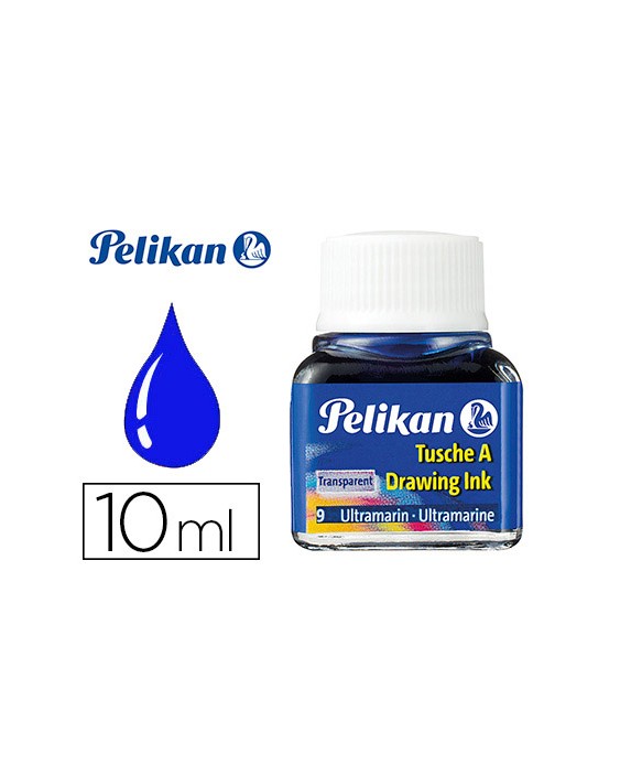 Tinta china pelikan azul ultramar bote de 10 ml