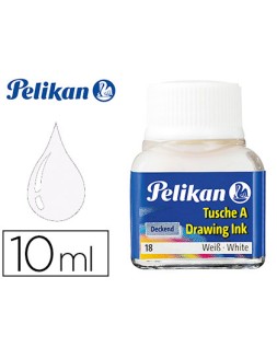 Tinta china pelikan blanco bote de 10 ml
