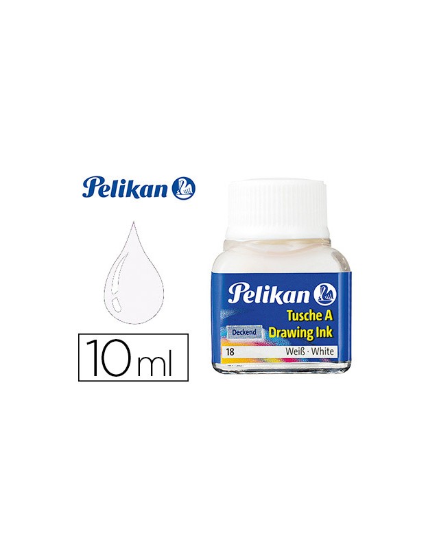 Tinta china pelikan blanco bote de 10 ml