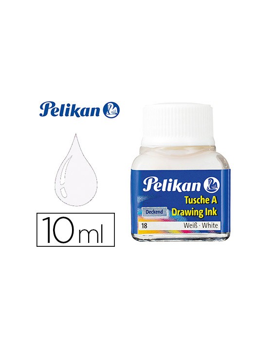 Tinta china pelikan blanco bote de 10 ml