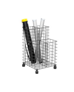 Carrito portaplanos 209 metalico con ruedas color negro 700x400x400 mm