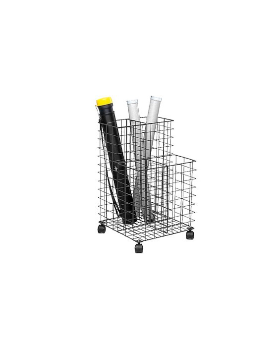 Carrito portaplanos 209 metalico con ruedas color negro 700x400x400 mm