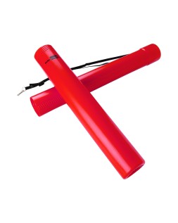 Portaplanos plastico liderpapel diametro 6 cm extensible hasta 80 rojo
