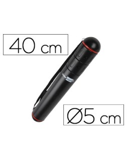Portaplanos plastico liderpapel diametro 5 x 40 cm no extensible negro