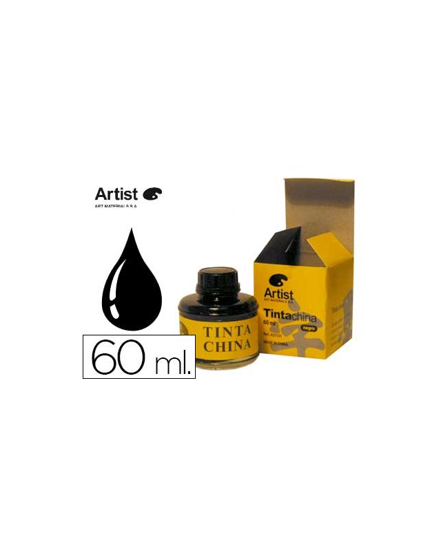 Tinta china artist negra bote 60 ml