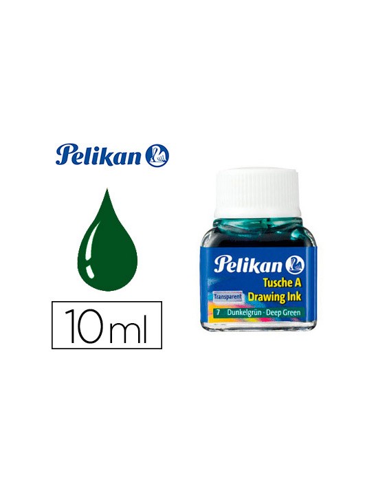 Tinta china pelikan verde oscuro bote de 10 ml