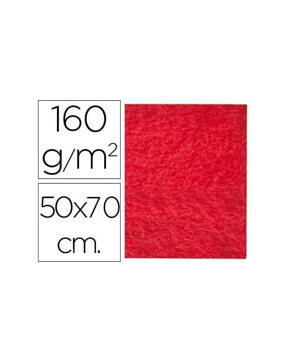 Fieltro liderpapel 50x70cm rojo 160g/m2