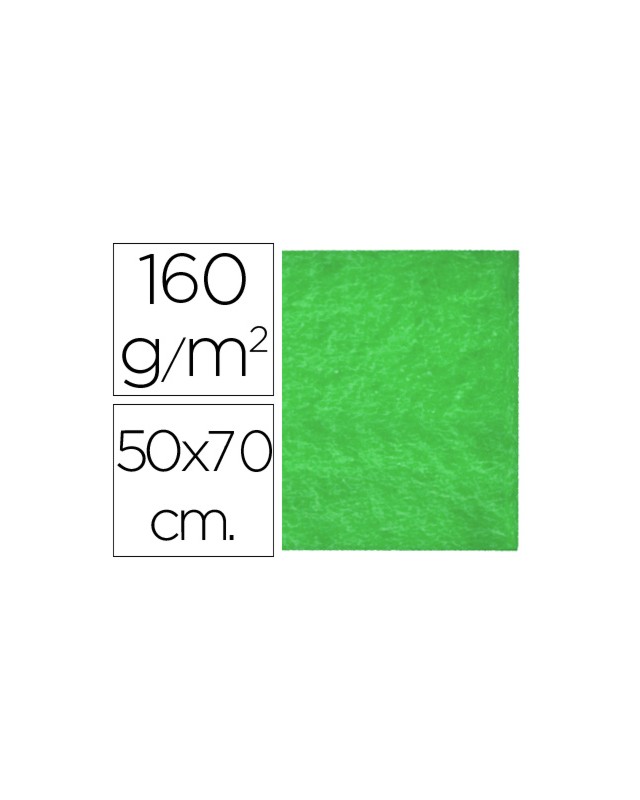 Fieltro liderpapel 50x70cm verde 160g/m2