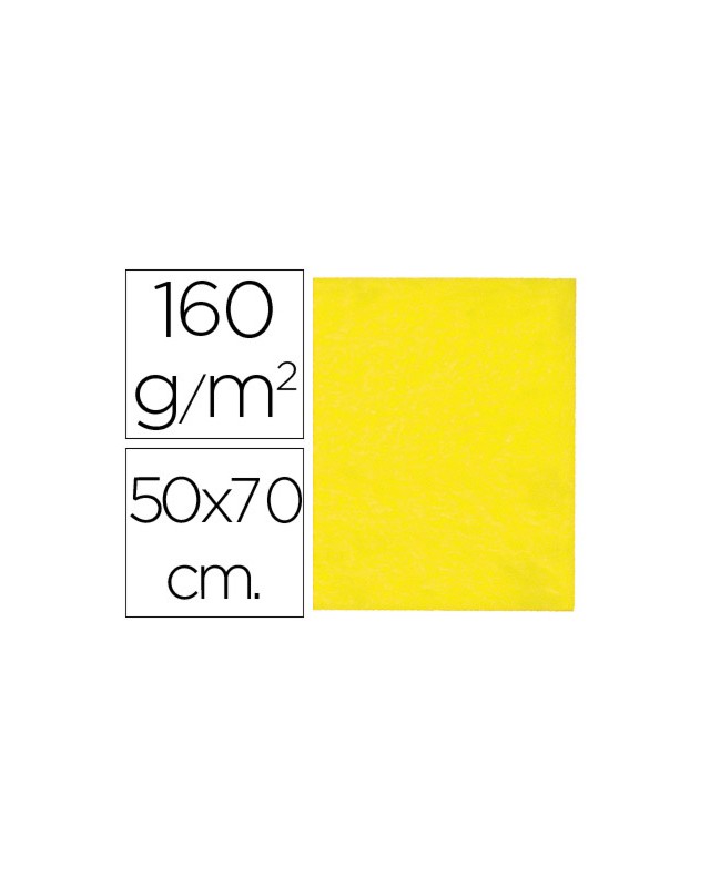 Fieltro liderpapel 50x70 cm amarillo 160 g/m2