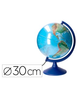 Globo terraqueo liderpapel con luz fisico y politico escribible diametro 30 cm