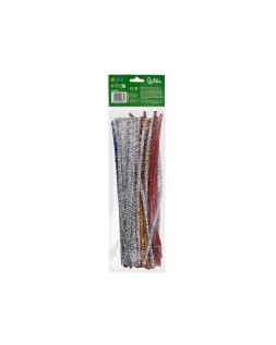Limpiapipas de chenilla liderpapel 30 cm colores brillantes surtidos bolsa de 100 unidades