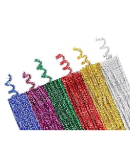 Limpiapipas de chenilla liderpapel 30 cm colores brillantes surtidos bolsa de 100 unidades