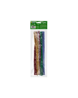 Limpiapipas de chenilla liderpapel 30 cm colores brillantes surtidos bolsa de 30 unidades