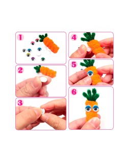 Ojo adhesivo liderpapel 10 mm con pupila de color y pestaña de color pack de 33 unidades