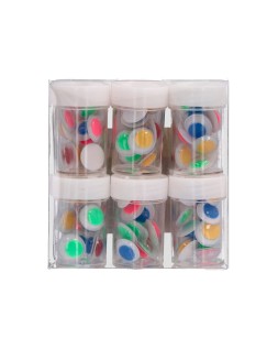 Ojo liderpapel 15 mm blanco con pupila de colores surtidos pack de 144 unidades