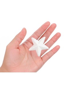 Figura de espuma blanca liderpapel estrella de 4 cm bolsa con 6 unidades