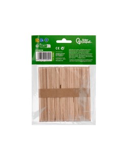 Palitos de madera liderpapel color natural 11,4 x 1 cm bolsa con 50 unidades